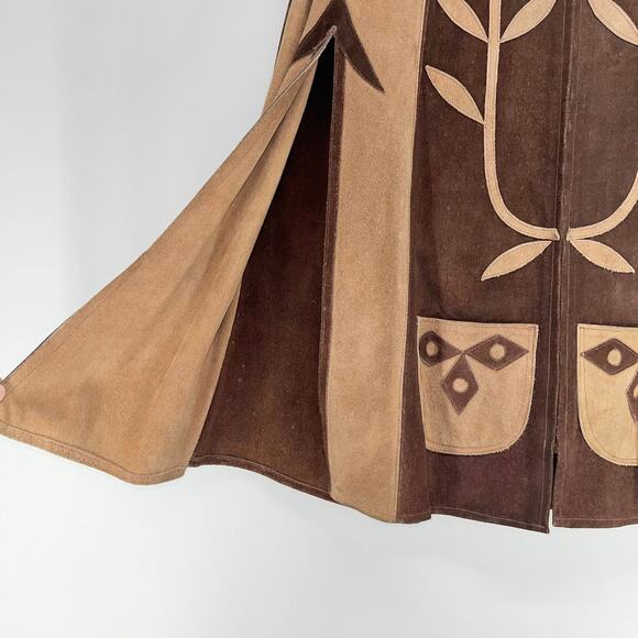 Brown and Tan Women's Cape Jacket - Picture 4 of 8